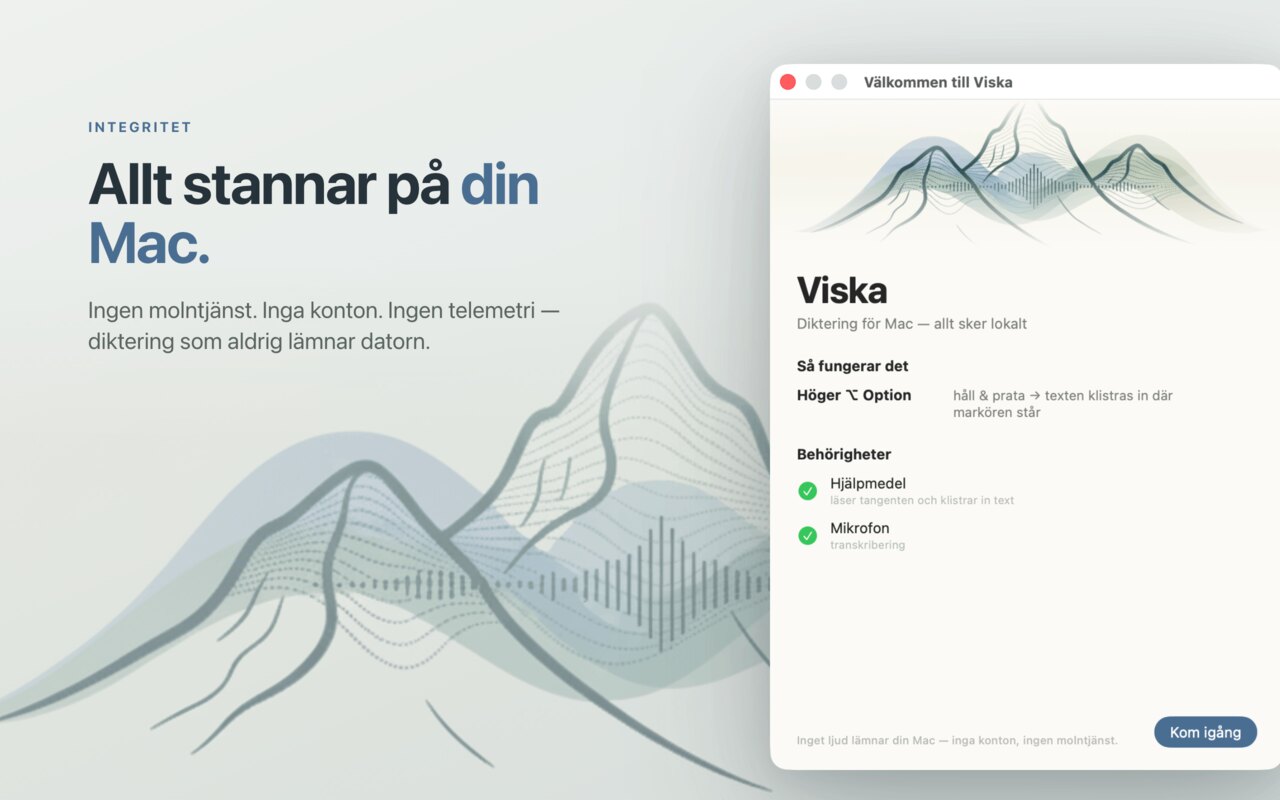 Allt stannar på din Mac
