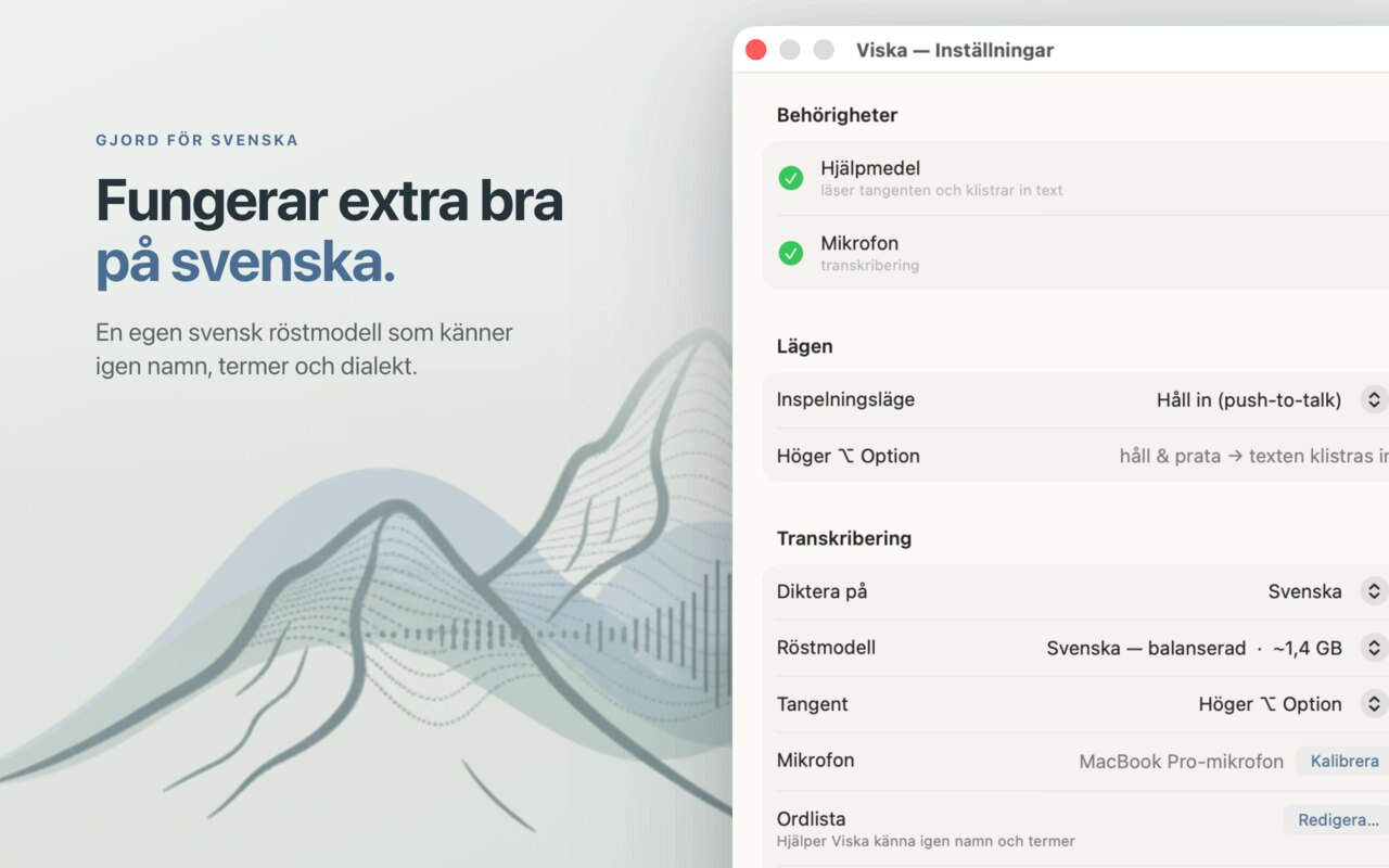 Fungerar extra bra på svenska